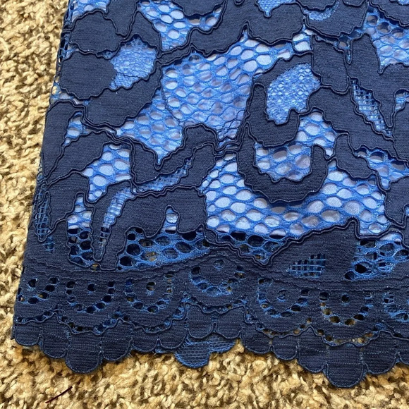 🆕 Lilly Pulitzer Aaliyha True Blue Romantic Corded Lace Overlay - Picture 6 of 12